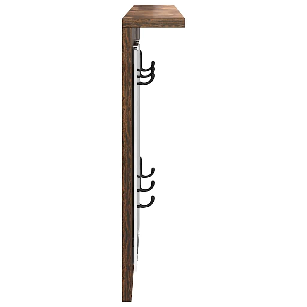 vidaXL Wall-Mounted Coat Rack Wall-Mounted Smoked oak 85 x 10 x 45 cm 6