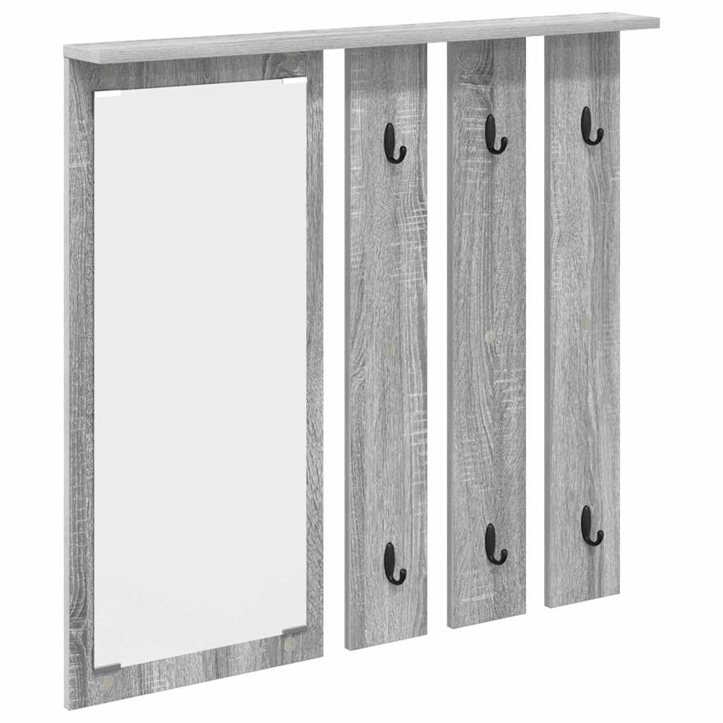 vidaXL Wall-Mounted Coat Rack Wall-Mounted Grey sonoma 84 x 10 x 80 cm 2