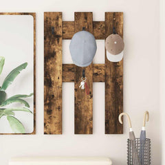 vidaXL Wall-Mounted Coat Rack Wall-Mounted Smoked Oak 65 x 3 x 100 cm 1