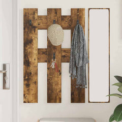 vidaXL Wall-Mounted Coat Rack Wall-Mounted Smoked Oak 65 x 3 x 100 cm 4