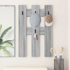 vidaXL Wall-Mounted Coat Rack Wall-Mounted Grey Sonoma 65 x 3 x 100 cm 1