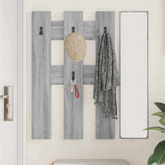 vidaXL Wall-Mounted Coat Rack Wall-Mounted Grey Sonoma 65 x 3 x 100 cm 4