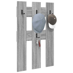 vidaXL Wall-Mounted Coat Rack Wall-Mounted Grey Sonoma 65 x 3 x 100 cm 3