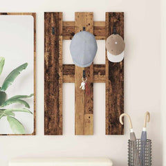 vidaXL Wall-Mounted Coat Rack Wall-Mounted Old Wood 65 x 3 x 100 cm 1