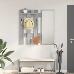 vidaXL Wall-Mounted Coat Rack Wall-Mounted Grey Sonoma Engineered wood 1