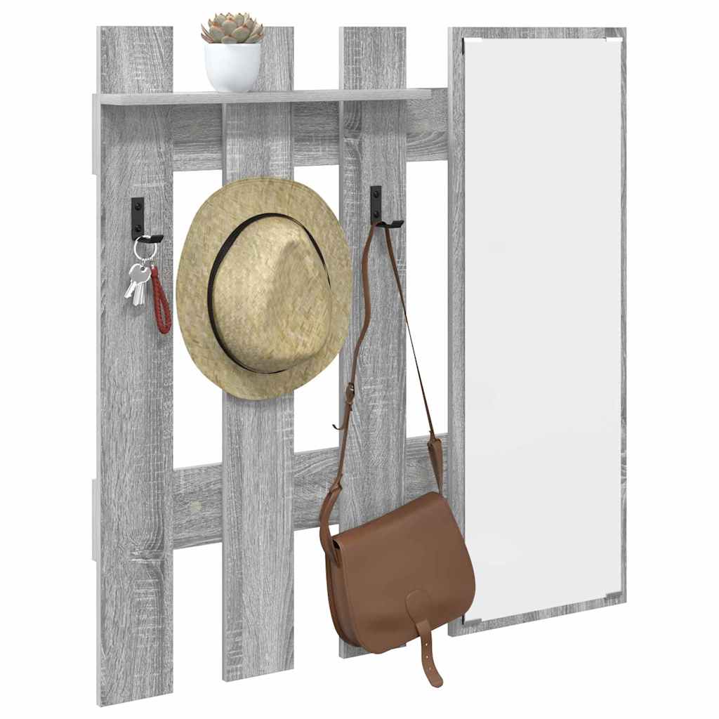 Wall-Mounted Coat Rack Engineered Wood