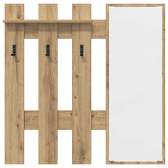 vidaXL Wall-Mounted Coat Rack Wall-Mounted Artisan Oak Engineered wood 5