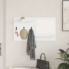 vidaXL Wall-Mounted Coat Rack Wall-Mounted White 90 x 10 x 50 cm 1