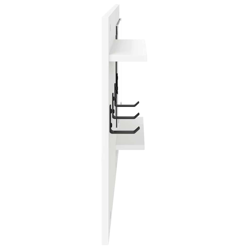 vidaXL Wall-Mounted Coat Rack Wall-Mounted White 90 x 10 x 50 cm 6