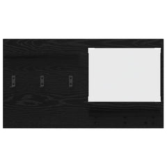 vidaXL Wall-Mounted Coat Rack Wall-Mounted Black Oak 90 x 10 x 50 cm 5