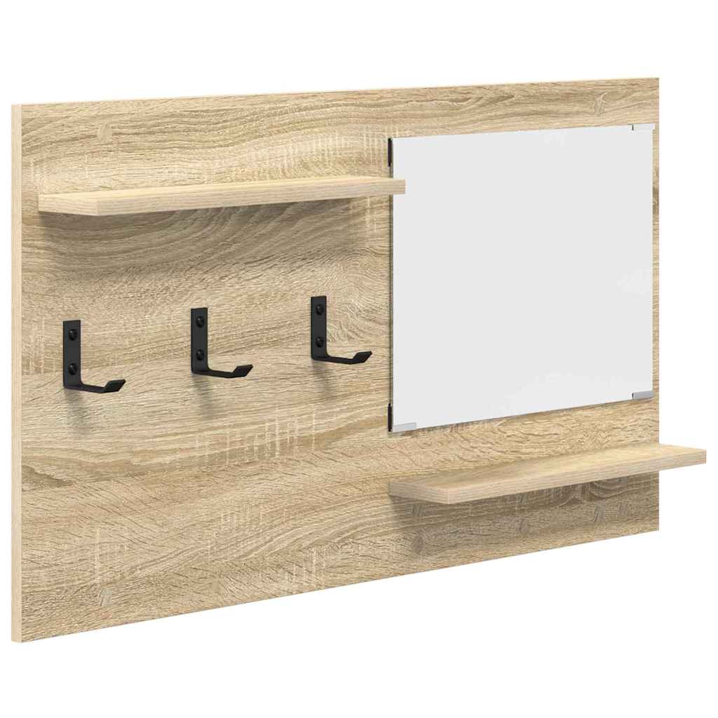 vidaXL Wall-Mounted Coat Rack Wall-Mounted Sonoma Oak 90 x 10 x 50 cm 2