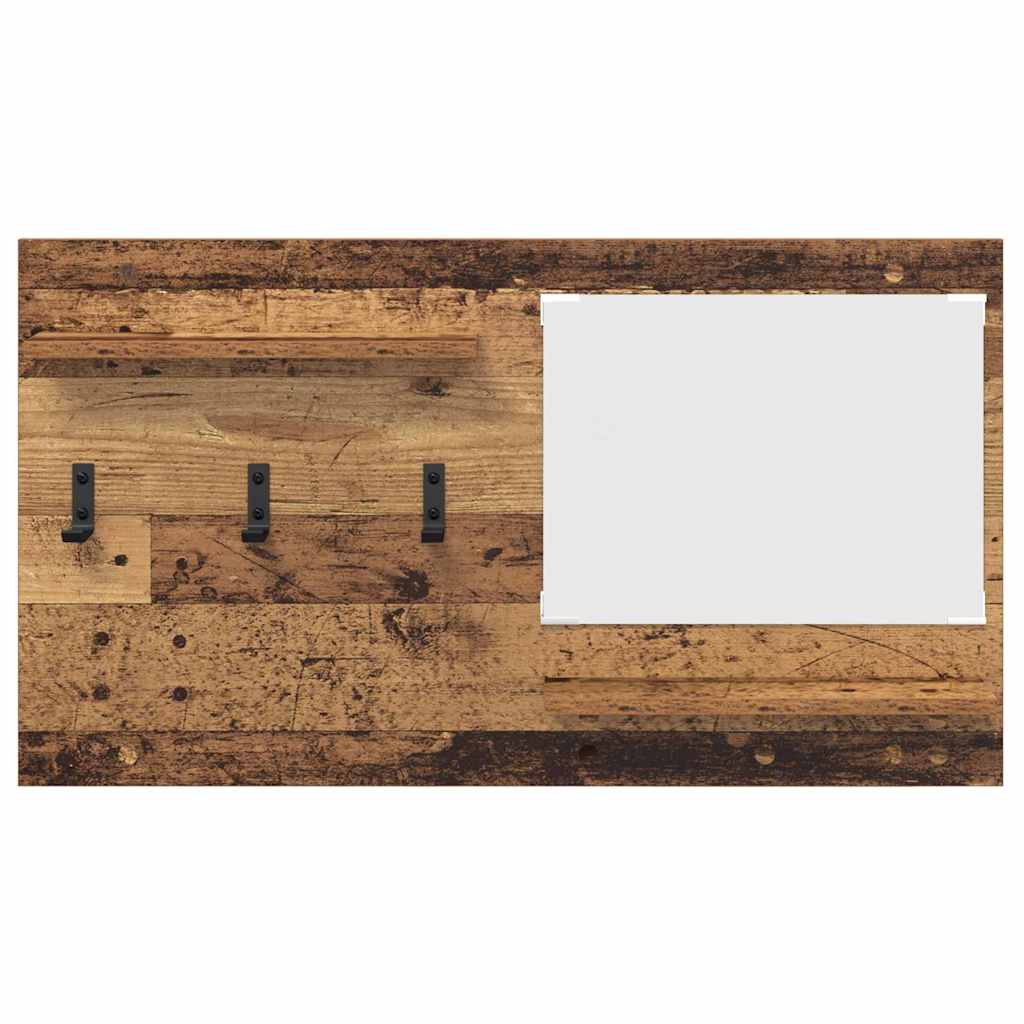 vidaXL Wall-Mounted Coat Rack Wall-Mounted Old Wood 90 x 10 x 50 cm 5