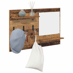 vidaXL Wall-Mounted Coat Rack Wall-Mounted Old Wood 90 x 10 x 50 cm 3