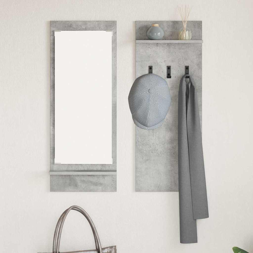 Wall-Mounted Coat Rack Wall-Mounted 70 x 10 x 90 cm Concrete grey