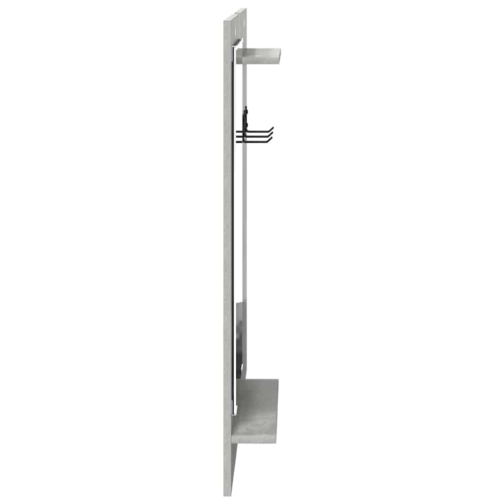 vidaXL Wall-Mounted Coat Rack Wall-Mounted Concrete Grey 6