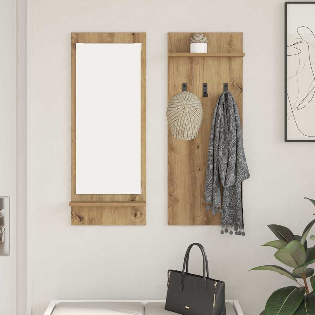 Wall-Mounted Coat Rack Wall-Mounted 70 x 10 x 90 cm Artisan oak