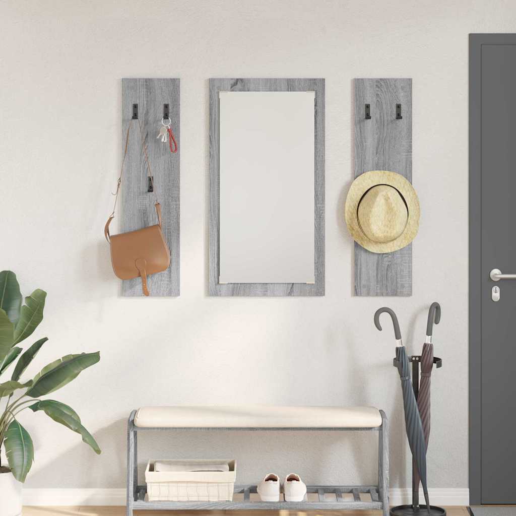 Wall-Mounted Coat Rack Wall-Mounted 96 x 1.5 x 90 cm Grey sonoma