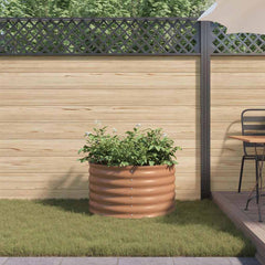 Raised Bed 80 x 80 x 44 cm Steel Wood looking
