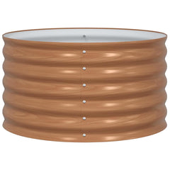 vidaXL Raised Bed Brown 80 x 80 x 44 cm Steel 6