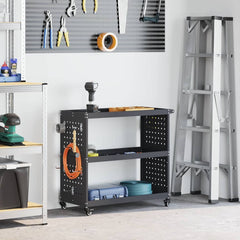 vidaXL Tool Trolley Anthracite 75 x 35 x 73 cm Cold-rolled Steel 1