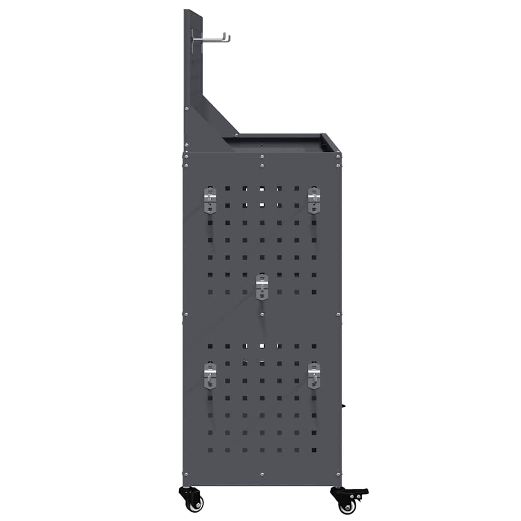 vidaXL Tool Trolley Anthracite 65 x 35 x 111 cm Cold-rolled Steel 6