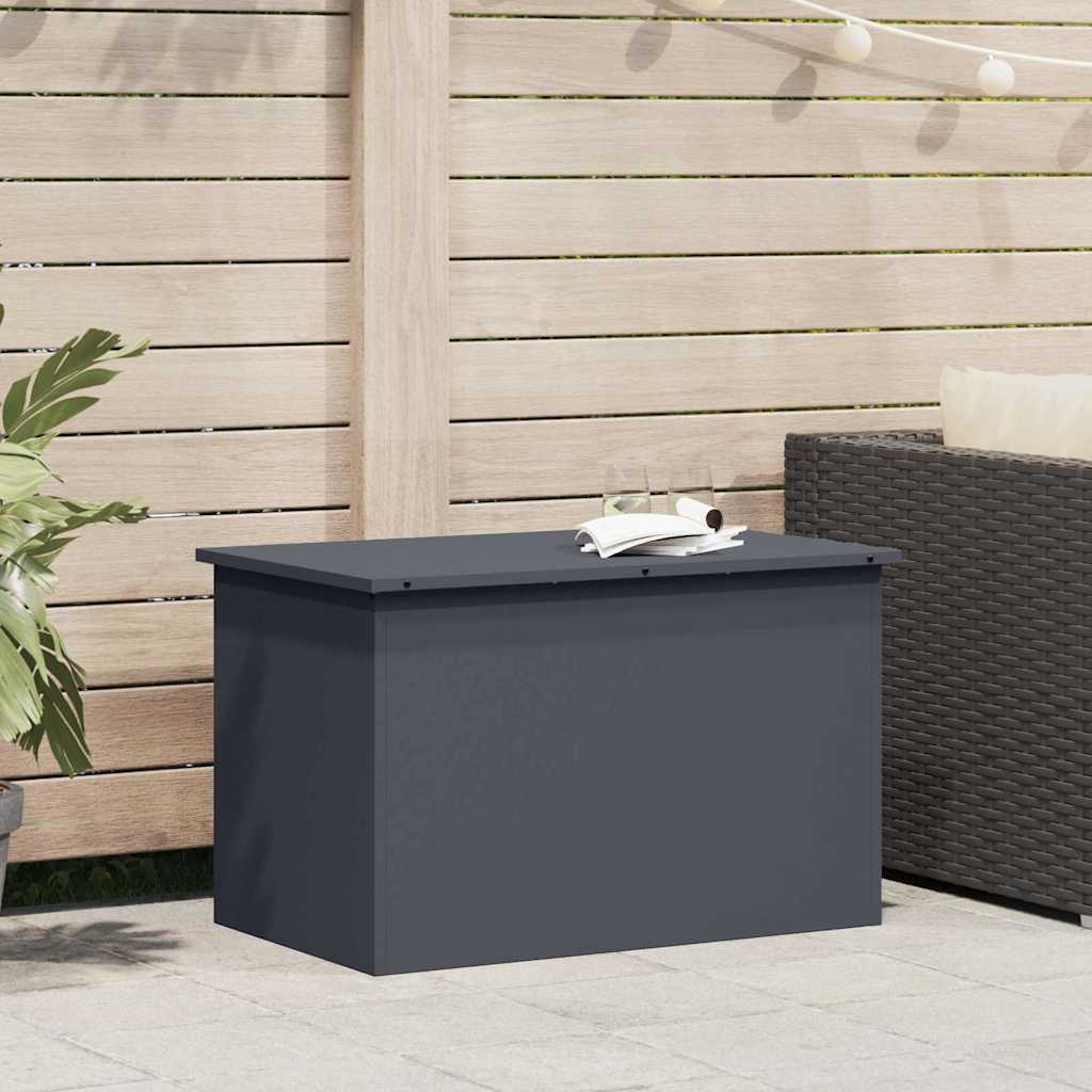 Garden Storage Cushion Box Galvanised Steel 80 x 50.5 x 50 cm Anthracite