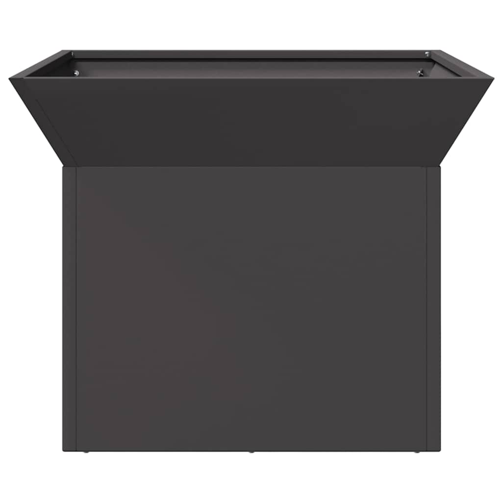 Fire Pit 50 x 50 x 40 cm Steel Black Wide top