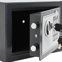 Digital Safe with Lock Dark grey Steel 23 cm 17 cm 17 cm