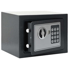 Digital Safe with Lock Dark grey Steel 23 cm 17 cm 17 cm