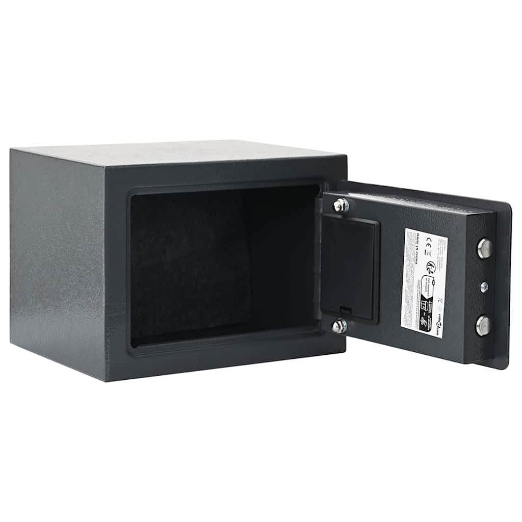vidaXL Digital Safe with Lock Dark grey 23 x 17 x 17 cm Steel 2