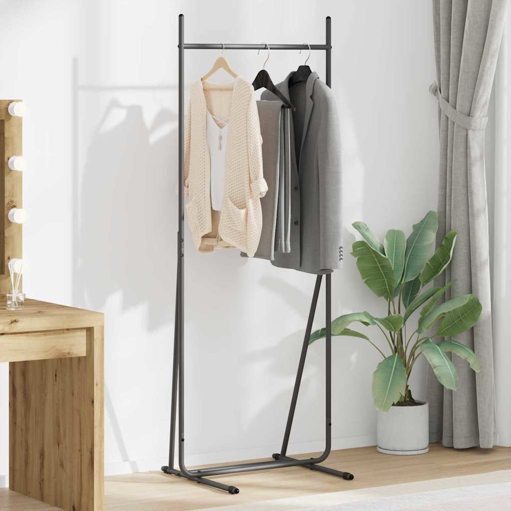 vidaXL Clothes Rack Black 62 x 48 x 158 cm Steel 1