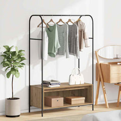 Clothes Rack Brown Oak 100 x 44 x 160 cm Engineered Wood Artisan oak