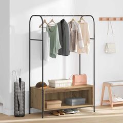 Clothes Rack Brown Oak 100 x 44 x 160 cm Engineered Wood Artisan oak