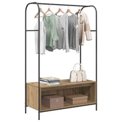 Clothes Rack Brown Oak 100 x 44 x 160 cm Engineered Wood Artisan oak