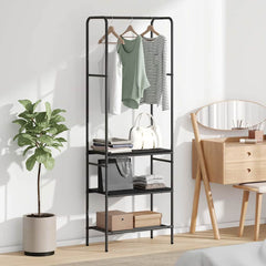 Clothes Rack 60 x 30 x 171 cm Engineered Wood Black oak