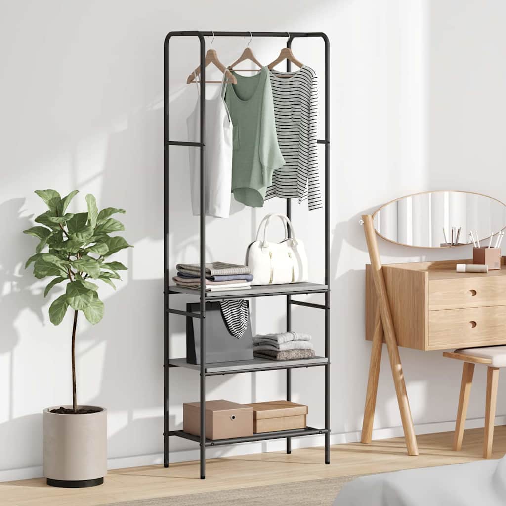 Clothes Rack 60 x 30 x 171 cm Engineered Wood Grey sonoma