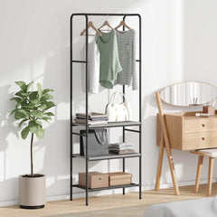 Clothes Rack 60 x 30 x 171 cm Engineered Wood Grey sonoma