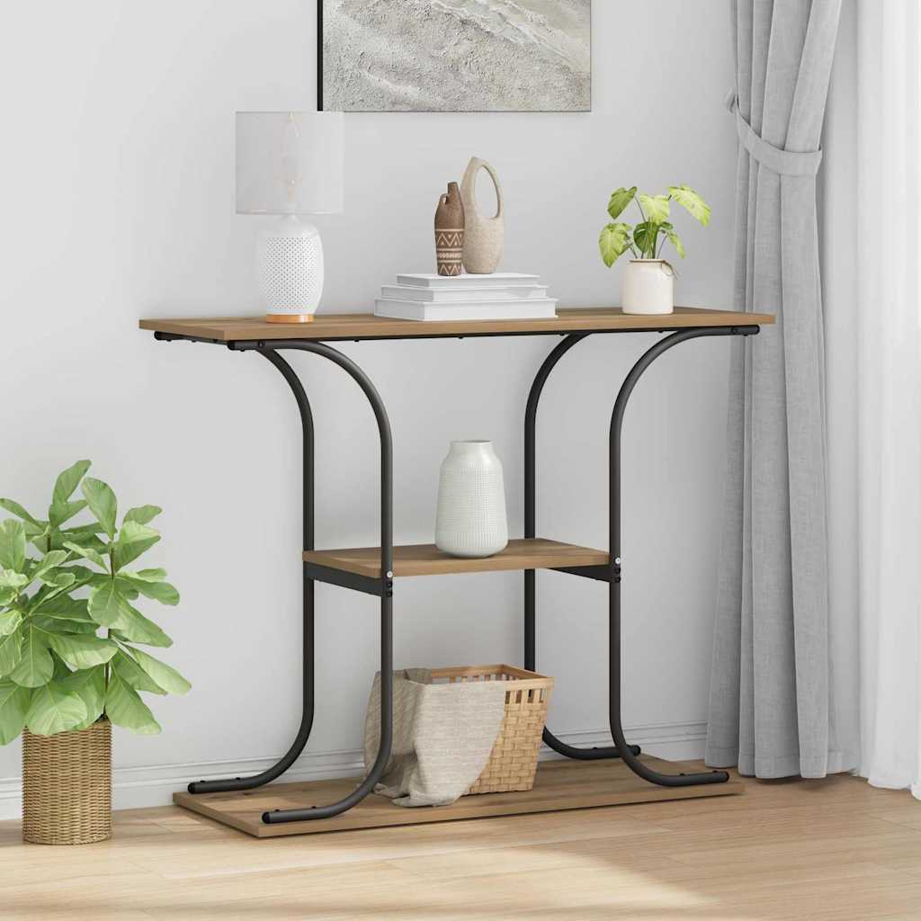 vidaXL Console Table Artisan Oak 101 x 35 x 80.5 cm Engineered Wood 1