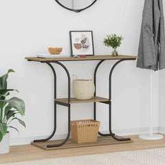 vidaXL Console Table Artisan Oak 101 x 35 x 80.5 cm Engineered Wood 4