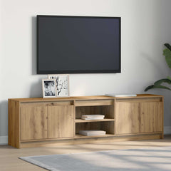TV Cabinet with LED 180x34x50 cm Engineered Wood Artisan oak