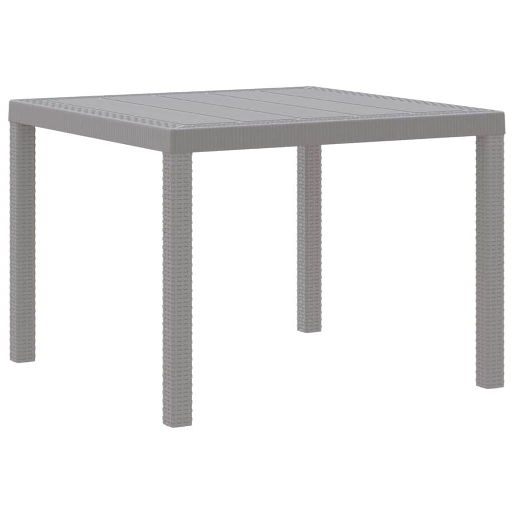 Garden Dining Set 5 pcs Polypropylene 4-Seater Light grey Taupe