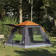 Instant Tent with Rainfly 3-Person Quick-Release 3-Person Grey and orange
