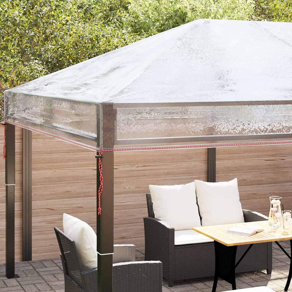 Gazebo Cover Replacement 300 x 300 x 26 cm Transparent PVC 4 x 3 m Single tier roof