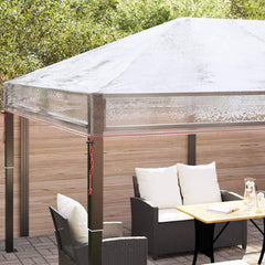 Gazebo Cover Replacement 300 x 300 x 26 cm Transparent PVC 4 x 3 m Single tier roof