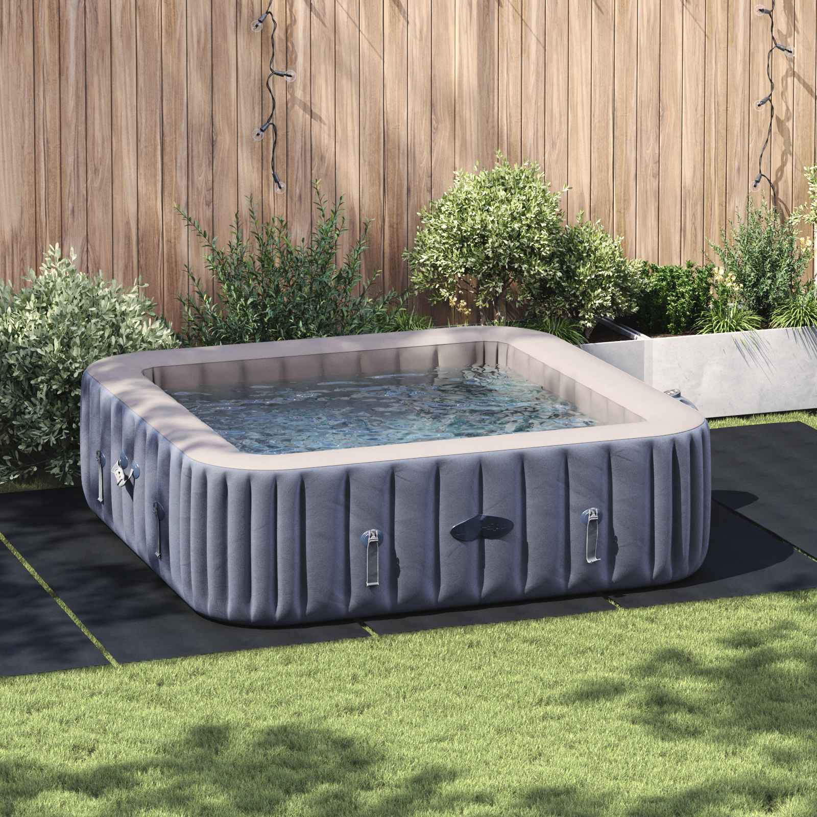 vidaXL Pool Ground Sheet 550 x 280 x 0.1 cm Rectangular Black 1