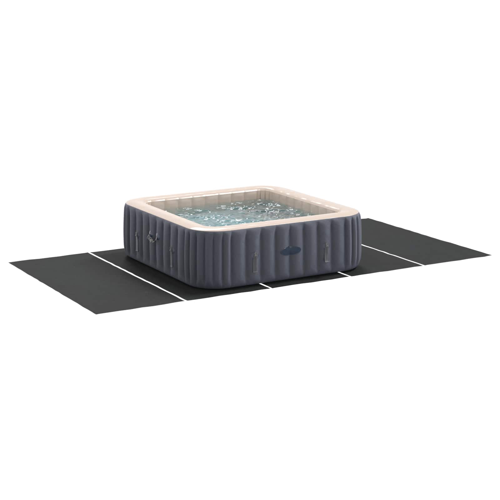 vidaXL Pool Ground Sheet 550 x 280 x 0.1 cm Rectangular Black 3