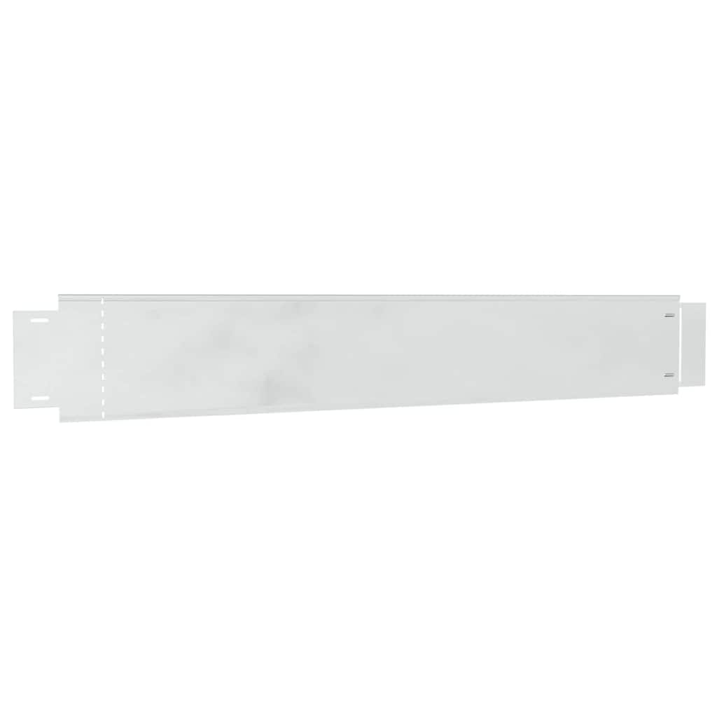 vidaxl Lawn Fence 100 x 14 x 0.07 cm Galvanized Steel Galvanized Color 2