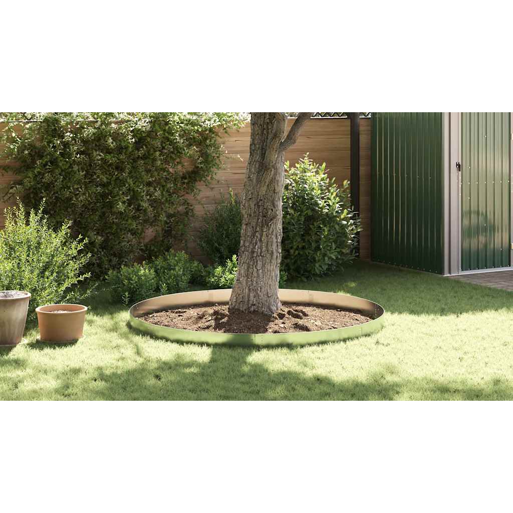 vidaxl Lawn Fence 100 x 20 x 0.07 cm Galvanized Steel Galvanized Color 1