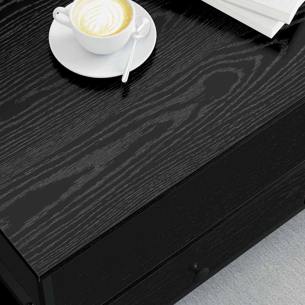 vidaXL Coffee Table Black oak 100 x 51 x 45 cm Engineered wood 4