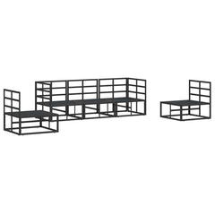 Garden Sofa Set 5 pcs Black Aluminium without table